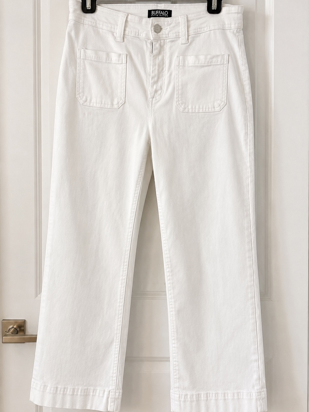 Buffalo David Bitton White Wide Leg Cropped Jeans Women’s Size 10/30